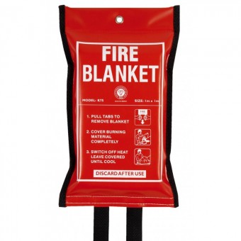 RED FIRE BLANKET 1.2M X 1.2M